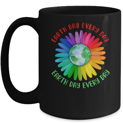 Earth Day Every Day Hippie Tie Dye Sunflower Mug-Coffee Mug-Mug-Black