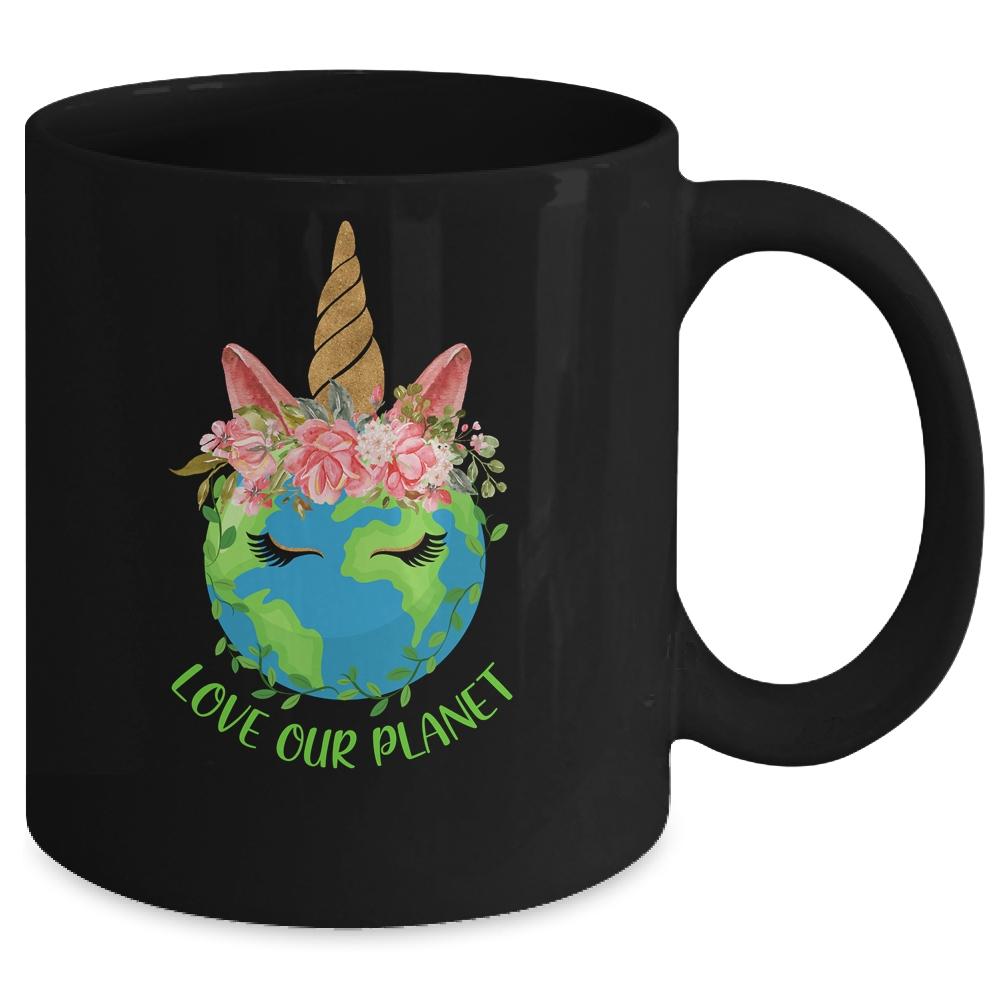 Earth Day Love Our Planet Cute Unicorn Mug-Coffee Mug-