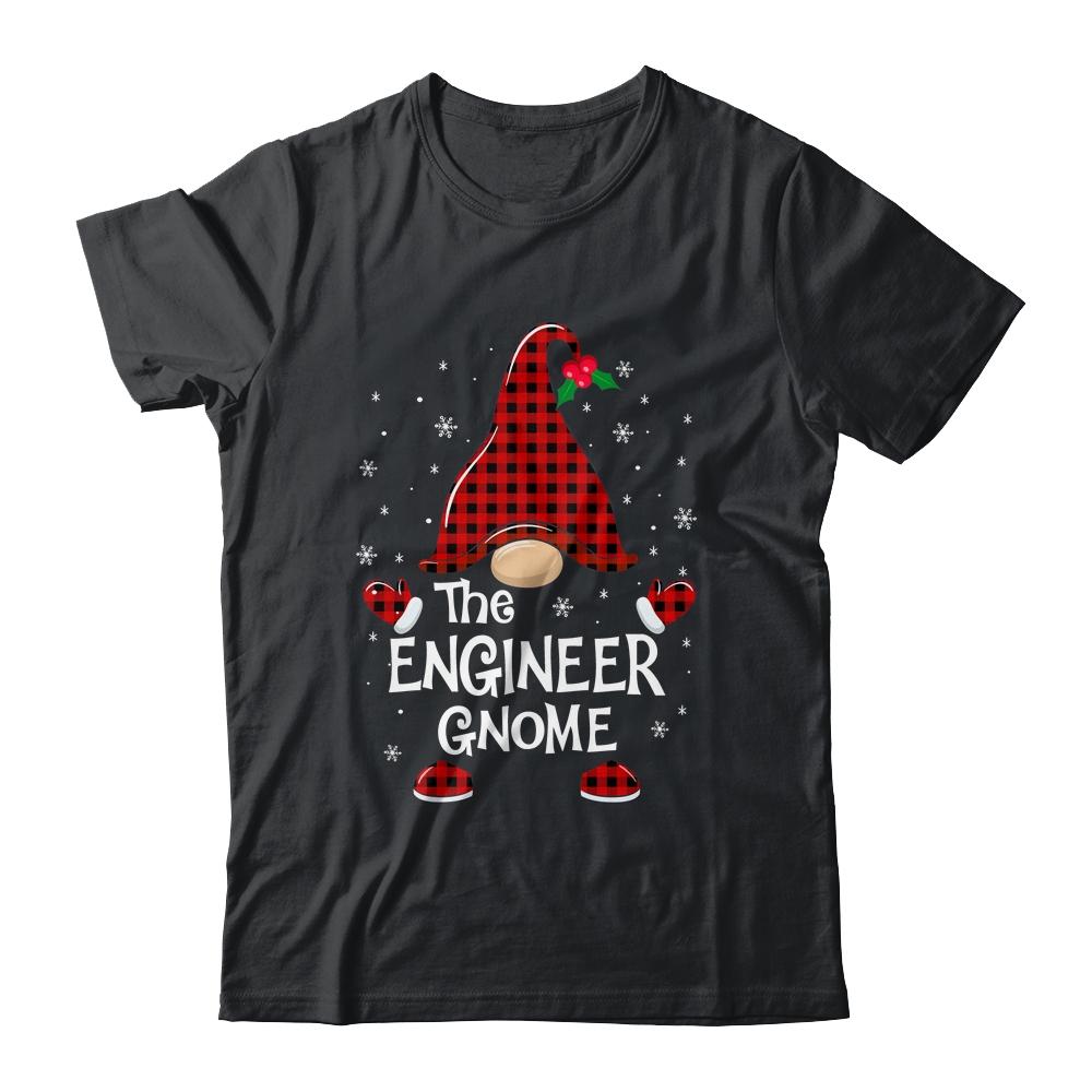 Engineer Gnome Buffalo Plaid Matching Christmas Pajama Gift