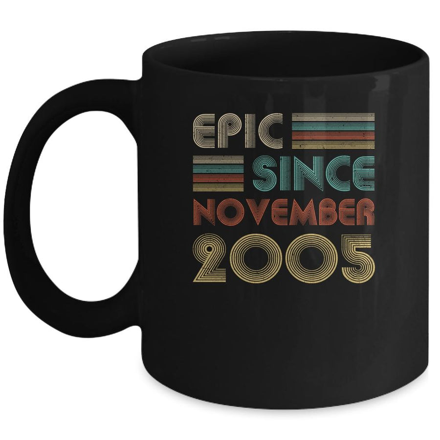 Epic Since November 2005 15th Birthday Gift 15 Yrs Old Mug-Coffee Mug-Mug-Black