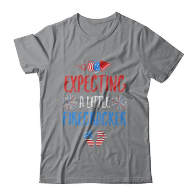 Expecting A Little Firecracker July Of 4th Pregnancy Party-T-Shirt & Tank Top-Classic T-Shirt-Sport Grey