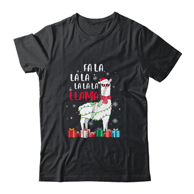 Fa La La Llama Christmas For Women Men Kids-T-Shirt & Sweatshirt-Classic T-Shirt-Black