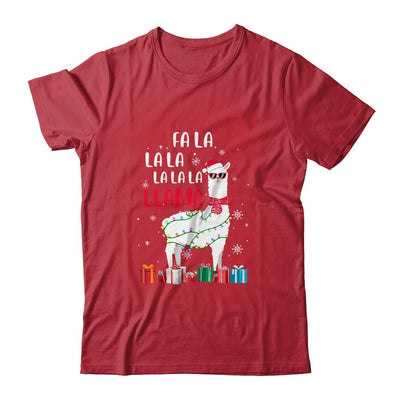 Fa La La Llama Christmas For Women Men Kids-T-Shirt & Sweatshirt-Classic T-Shirt-Red