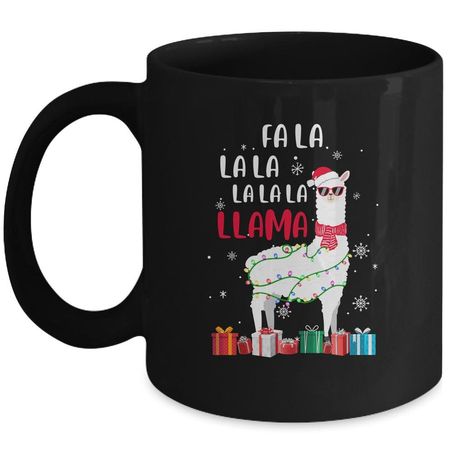 Fa La La Llama Christmas For Women Men Kids Mug-Coffee Mug-Mug-Black