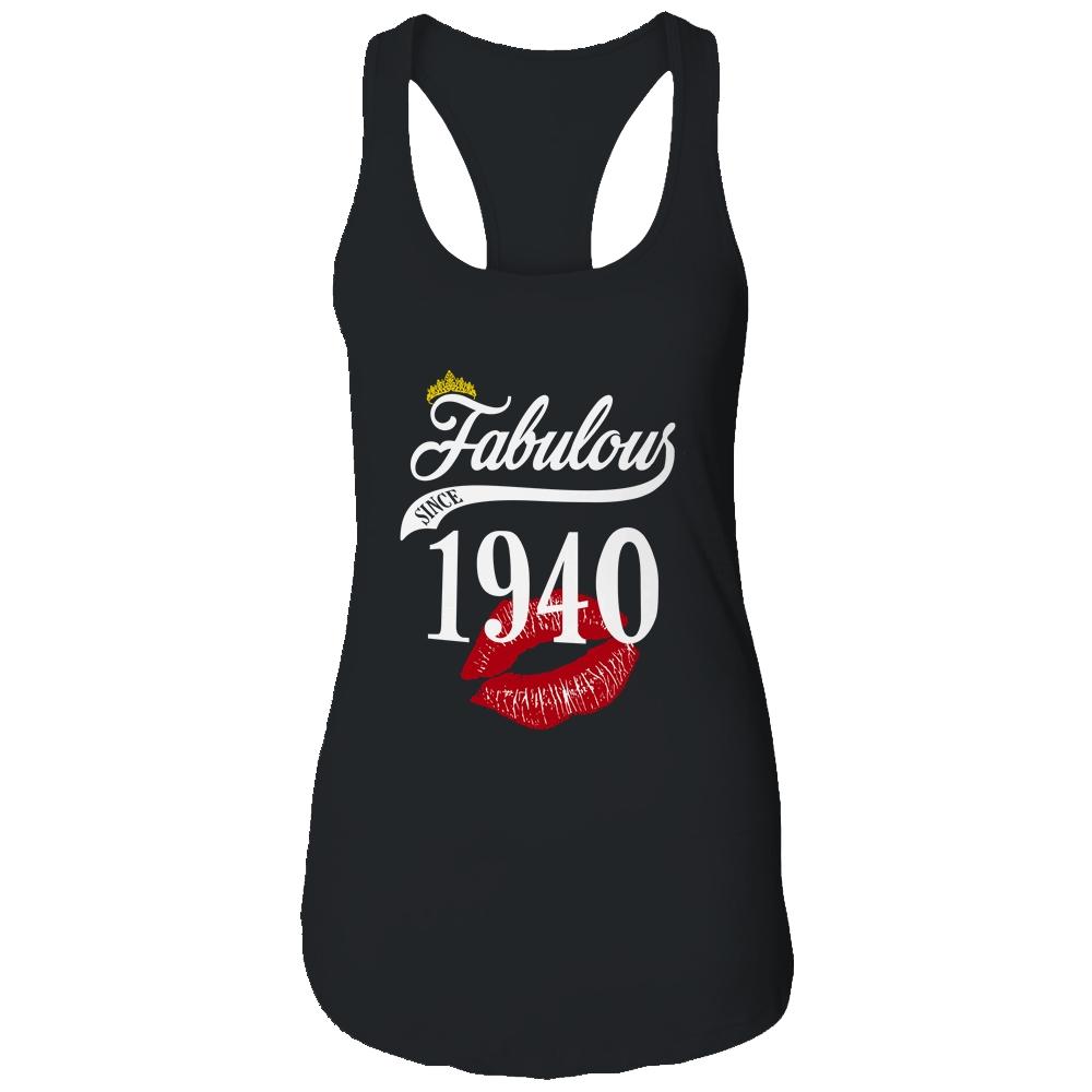 Fabulous Since 1940 Chapter 81 Birthday Gifts Tees-T-Shirt & Tank Top-Women's Ideal Racerback Tank-Black