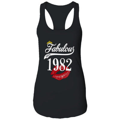 Fabulous Since 1982 Chapter 39 Birthday Gifts Tees-T-Shirt & Tank Top-Women's Ideal Racerback Tank-Black