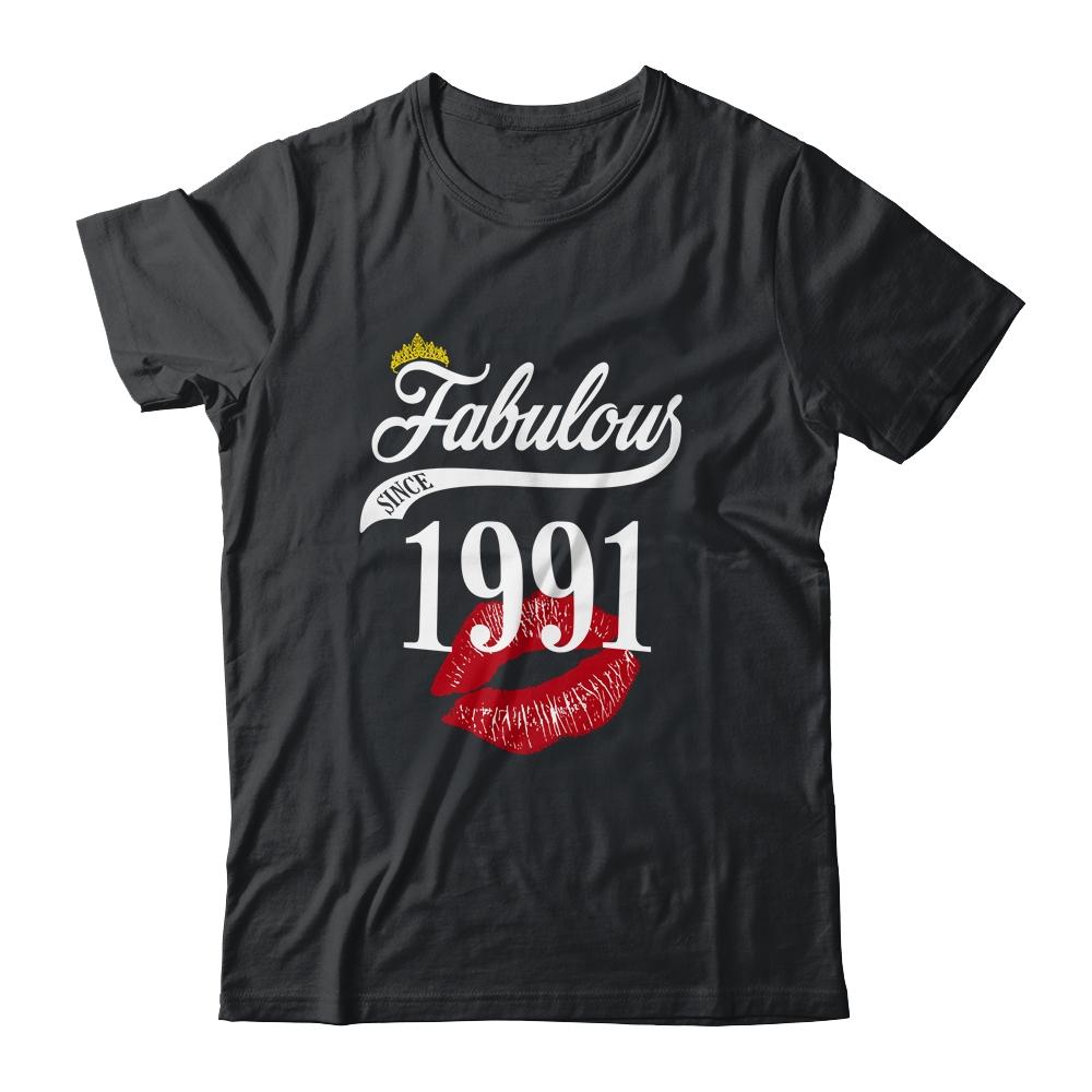 Fabulous Since 1991 Chapter 30 Birthday Gifts Tees-T-Shirt & Tank Top-Classic T-Shirt-Black