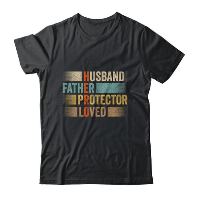 Father's Day Husband Father Protector Loved Hero Dad-T-Shirt & Hoodie-Classic T-Shirt-Black