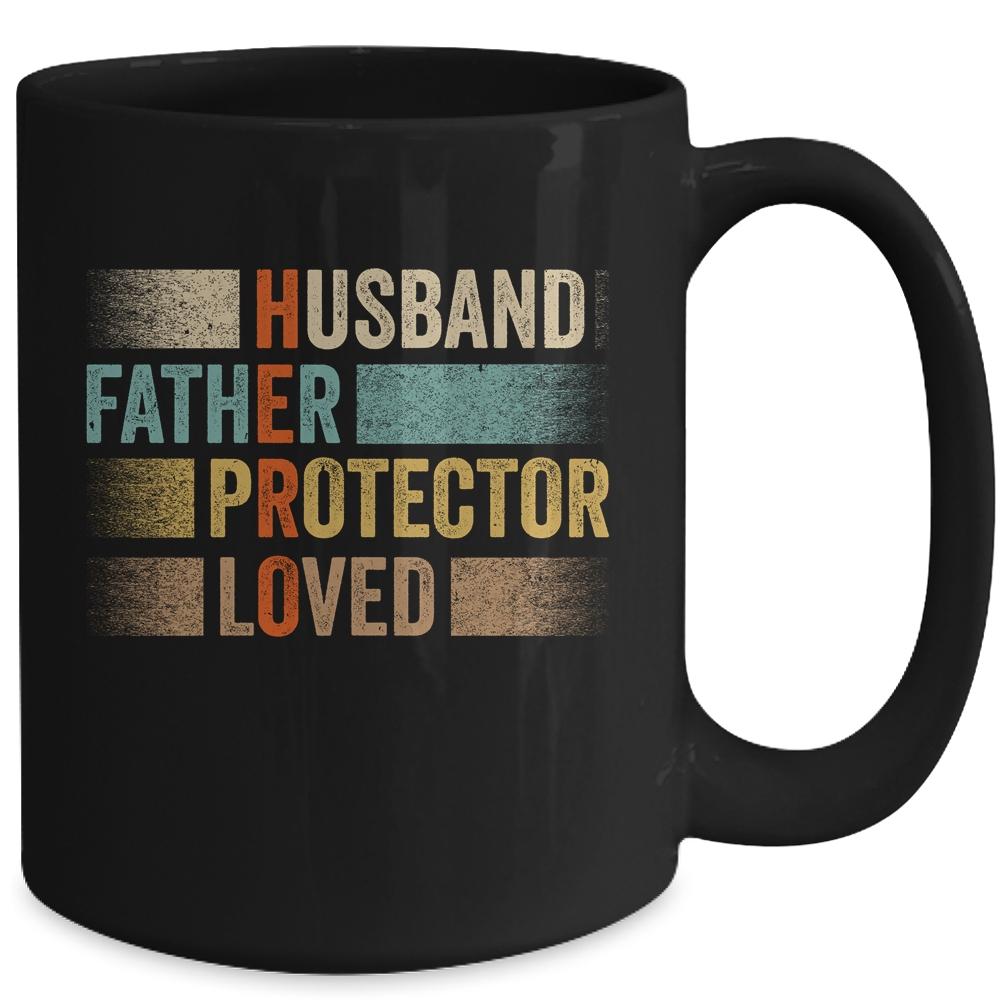 Father's Day Husband Father Protector Loved Hero Dad Mug-Coffee Mug-