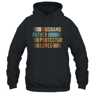 Father's Day Husband Father Protector Loved Hero Dad-T-Shirt & Hoodie-Pullover Hoodie-Black
