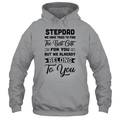 Fathers Day Stepdad From Daughter Son Wife For Bonus Dad-T-Shirt & Hoodie-Pullover Hoodie-Sport Grey