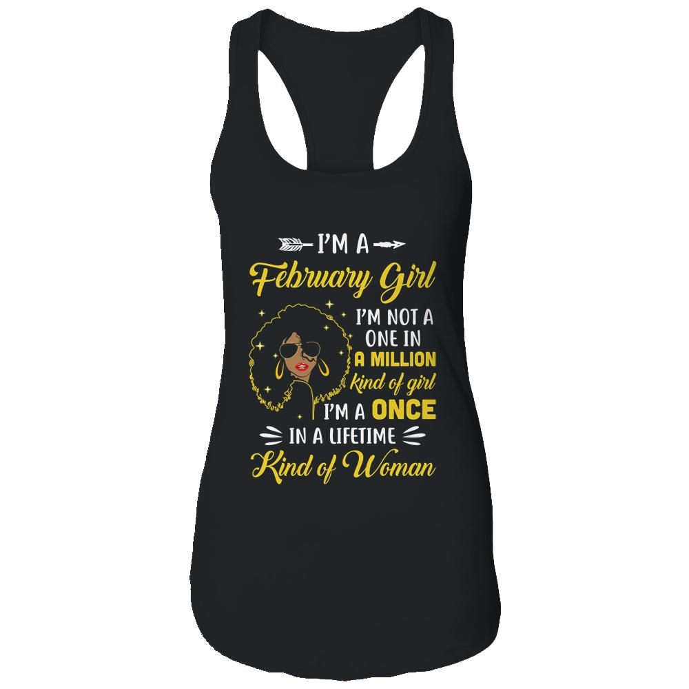 February Birthday Gifts I'm A Queen Black Women Girl-T-Shirt & Tank Top-Women's Ideal Racerback Tank-Black