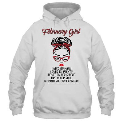 February Girl Hated By Many Loved By Plenty Leopard Women-T-Shirt & Tank Top-Pullover Hoodie-White