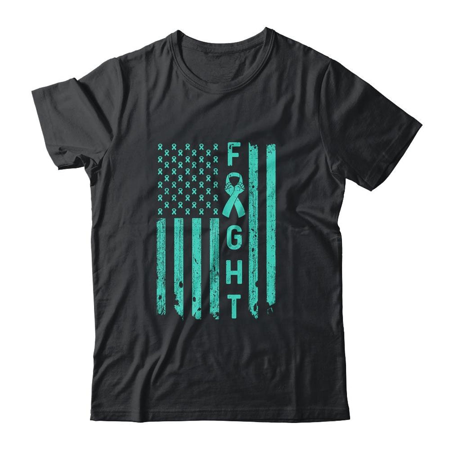 Fight Addiction Recovery Awareness US Flag-T-Shirt & Hoodie-Classic T-Shirt-Black