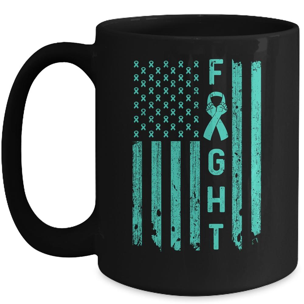 Fight Addiction Recovery Awareness US Flag Mug-Coffee Mug-Mug-Black