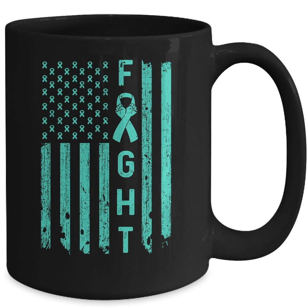 Fight Addiction Recovery Awareness US Flag Mug-Coffee Mug-
