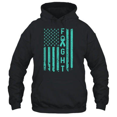 Fight Addiction Recovery Awareness US Flag-T-Shirt & Hoodie-Pullover Hoodie-Black