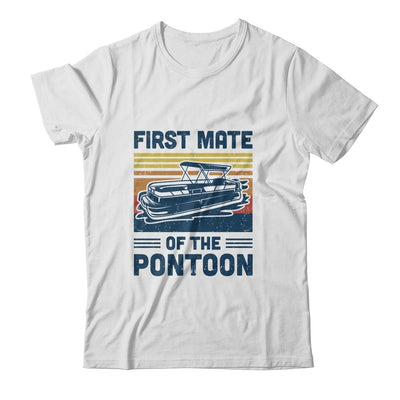 First Mate Pontoon Boat Lover Boating Funny Pontooning-T-Shirt & Tank Top-Classic T-Shirt-White
