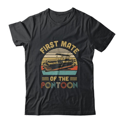 First Mate Pontoon Boat Lover Boating Gift Funny Pontooning-T-Shirt & Tank Top-Classic T-Shirt-Black