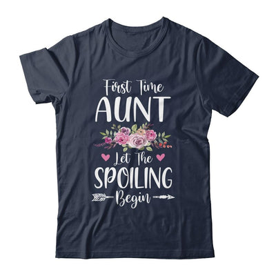 First Time Aunt Let The Spoiling Begin-T-Shirt & Tank Top-Classic T-Shirt-Navy