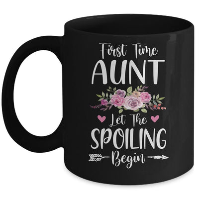 First Time Aunt Let The Spoiling Begin Mug-Coffee Mug-Mug-Black