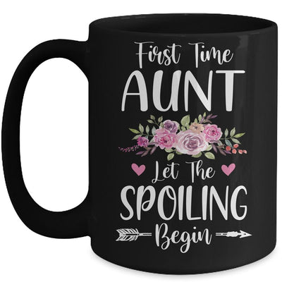 First Time Aunt Let The Spoiling Begin Mug-Coffee Mug-Mug-Black