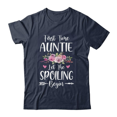 First Time Auntie Let The Spoiling Begin-T-Shirt & Tank Top-Classic T-Shirt-Navy