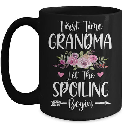 First Time Grandma Let The Spoiling Begin Mug-Coffee Mug-Mug-Black