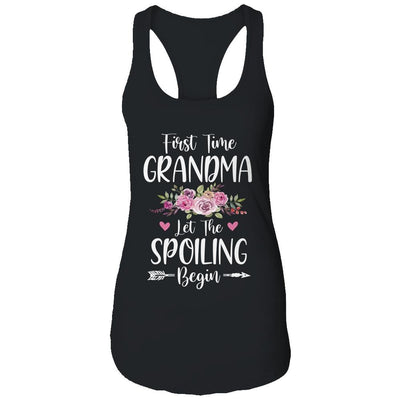 First Time Grandma Let The Spoiling Begin-T-Shirt & Tank Top-Women's Ideal Racerback Tank-Black