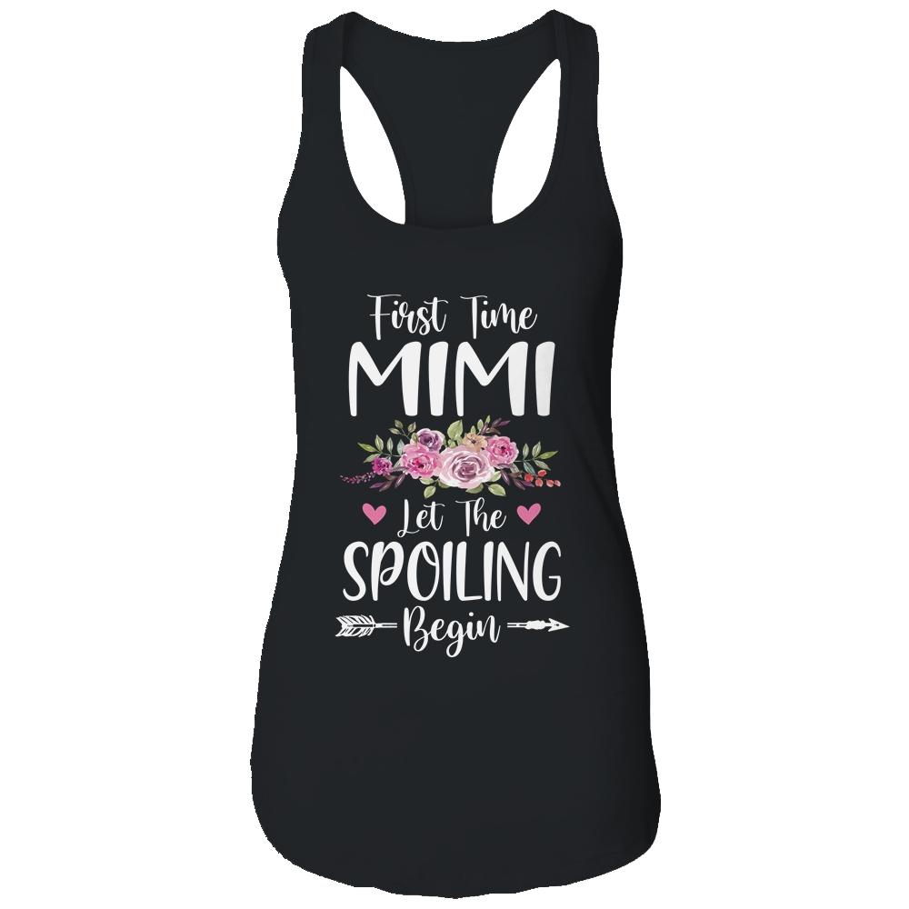 First Time Mimi Let The Spoiling Begin-T-Shirt & Tank Top-Women's Ideal Racerback Tank-Black
