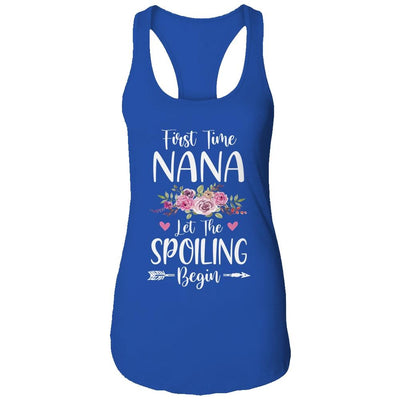 First Time Nana Let The Spoiling Begin-T-Shirt & Tank Top-Women's Ideal Racerback Tank-Royal