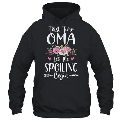 First Time Oma Let The Spoiling Begin-T-Shirt & Tank Top-Pullover Hoodie-Black