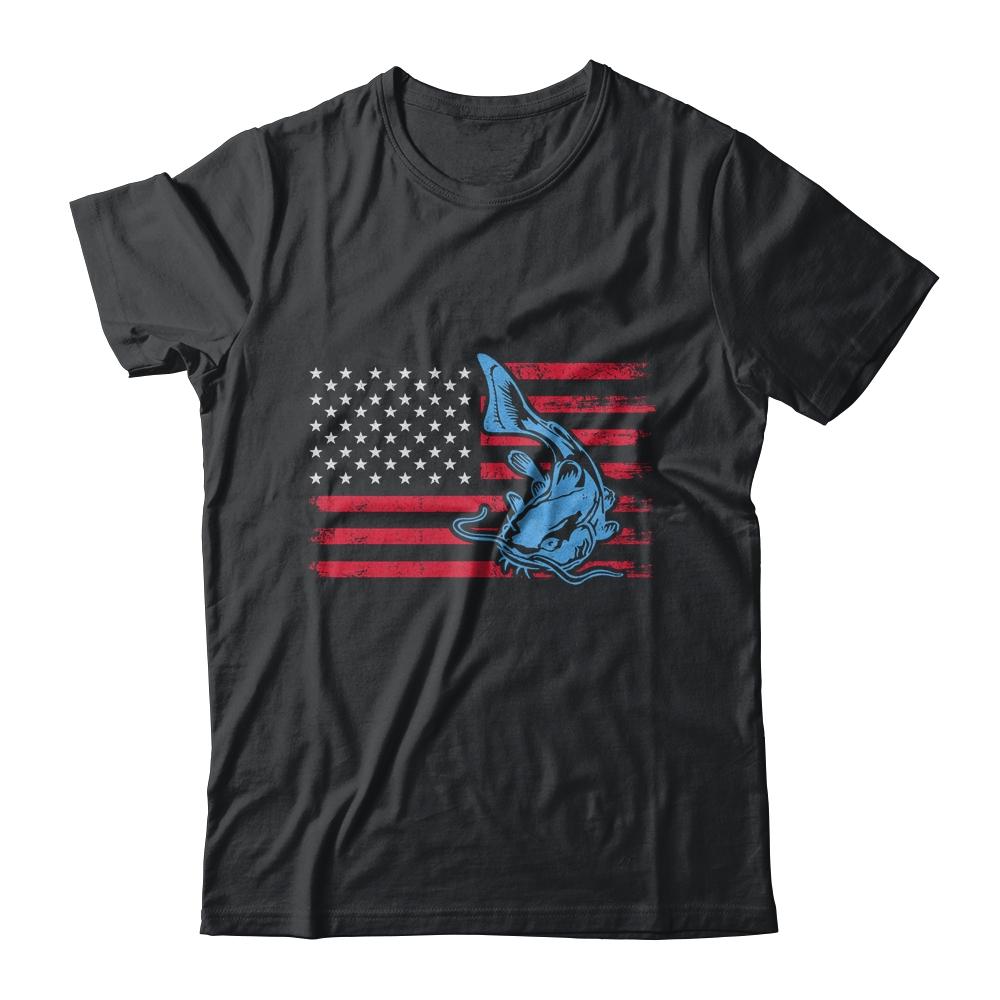 Fishing Catfish Catfishing Fish American Flag