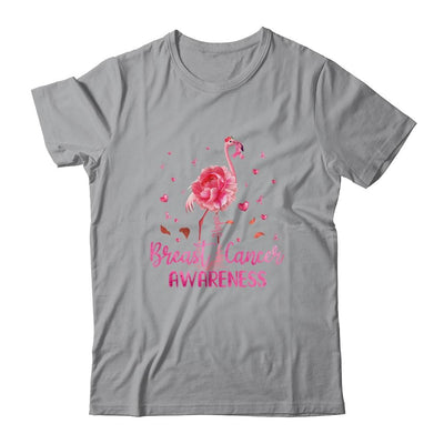 Flamingo Hope Flower Lover Breast Cancer Awareness-T-Shirt & Hoodie-Classic T-Shirt-Sport Grey