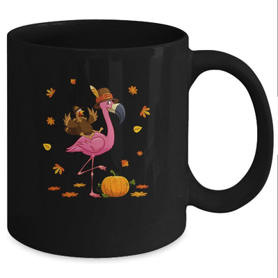 Flamingo Thanksgiving Pumpkin Halloween Mug-Coffee Mug-Mug-Black