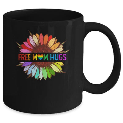 Free Mom Hugs Gay Pride LGBT Sunflower Rainbow Flower Mug-Coffee Mug-