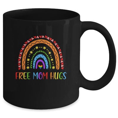 Free Mom Hugs Rainbow Heart Gay Pride LGBT Mug-Coffee Mug-