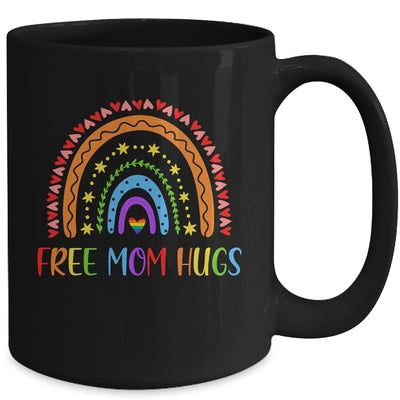 Free Mom Hugs Rainbow Heart Gay Pride LGBT Mug-Coffee Mug-