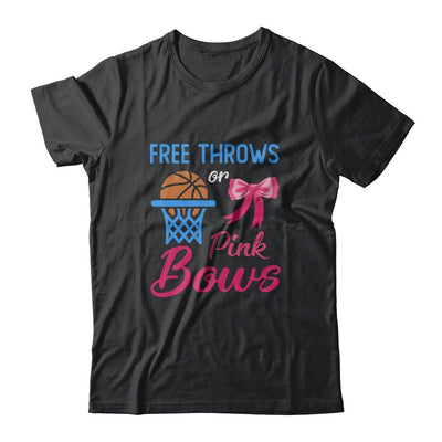 Free Throws Or Pink Bows Pregnant Gender Reveal Party-T-Shirt & Hoodie-Classic T-Shirt-Black