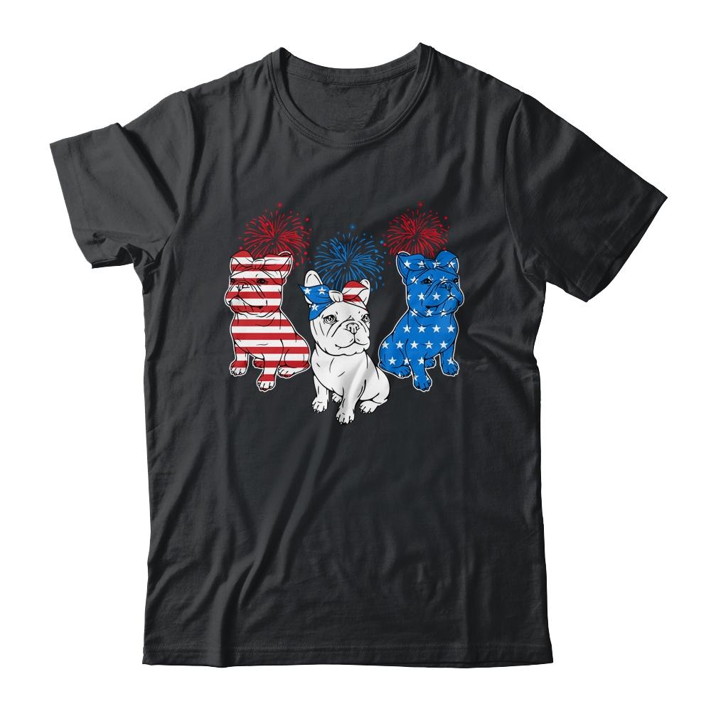 French Bulldog American Flag 4th Of July Independence Day-T-Shirt & Tank Top-Classic T-Shirt-Black