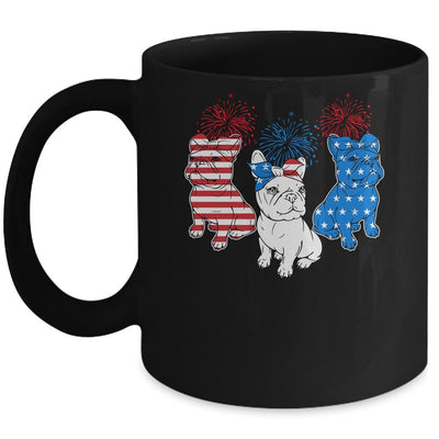 French Bulldog American Flag 4th Of July Independence Day Mug-Coffee Mug-Mug-Black
