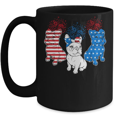 French Bulldog American Flag 4th Of July Independence Day Mug-Coffee Mug-Mug-Black