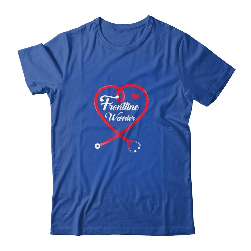 Frontline Warrior Nurse CNA Healthcare Worker Gift-T-Shirt & Hoodie-Classic T-Shirt-Royal