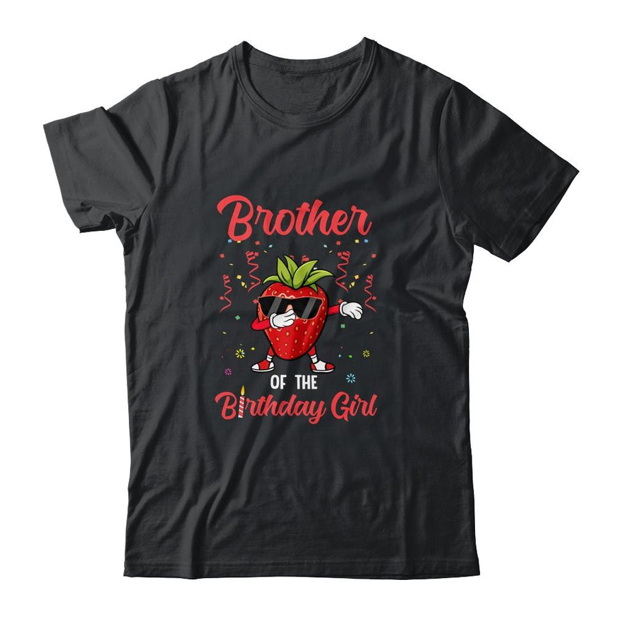 Fruit Lovers Brother of the Birthday Girl Strawberry-T-Shirt & Hoodie-Classic T-Shirt-Black