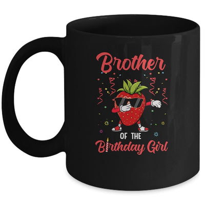 Fruit Lovers Brother of the Birthday Girl Strawberry Mug-Coffee Mug-Mug-Black