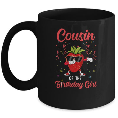 Fruit Lovers Cousin of the Birthday Girl Strawberry Mug-Coffee Mug-Mug-Black