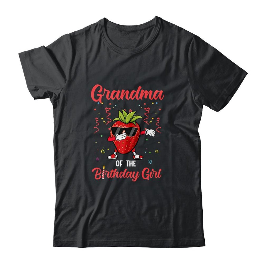 Fruit Lovers Grandma of the Birthday Girl Strawberry-T-Shirt & Hoodie-Classic T-Shirt-Black