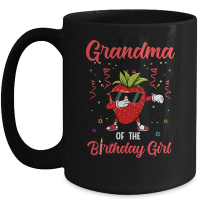 Fruit Lovers Grandma of the Birthday Girl Strawberry Mug-Coffee Mug-Mug-Black