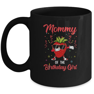 Fruit Lovers Mommy of the Birthday Girl Strawberry Mug-Coffee Mug-Mug-Black