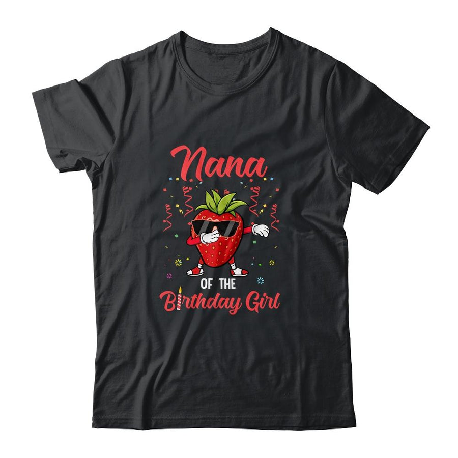 Fruit Lovers Nana of the Birthday Girl Strawberry-T-Shirt & Hoodie-Classic T-Shirt-Black